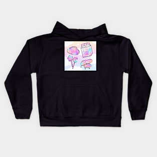 Pink Sky Snacks Kids Hoodie